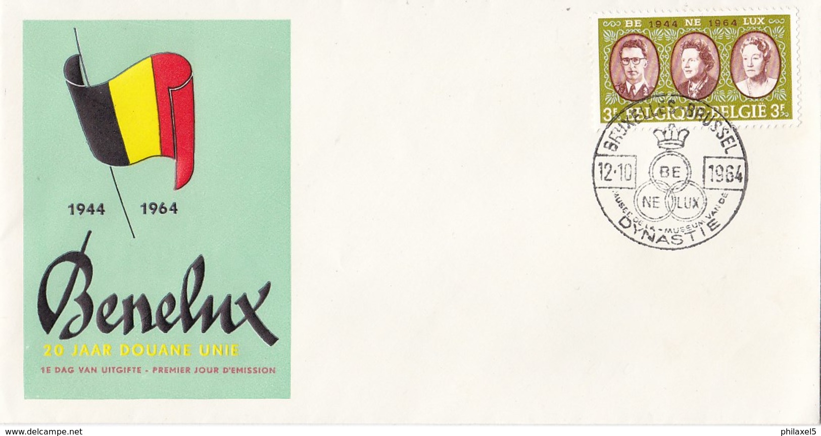 België/Nederland/Luxemburg - 3 FDC's - 20 Jaar Douane Unie BENELUX - Onbeschreven - Gezamelijke Uitgaven