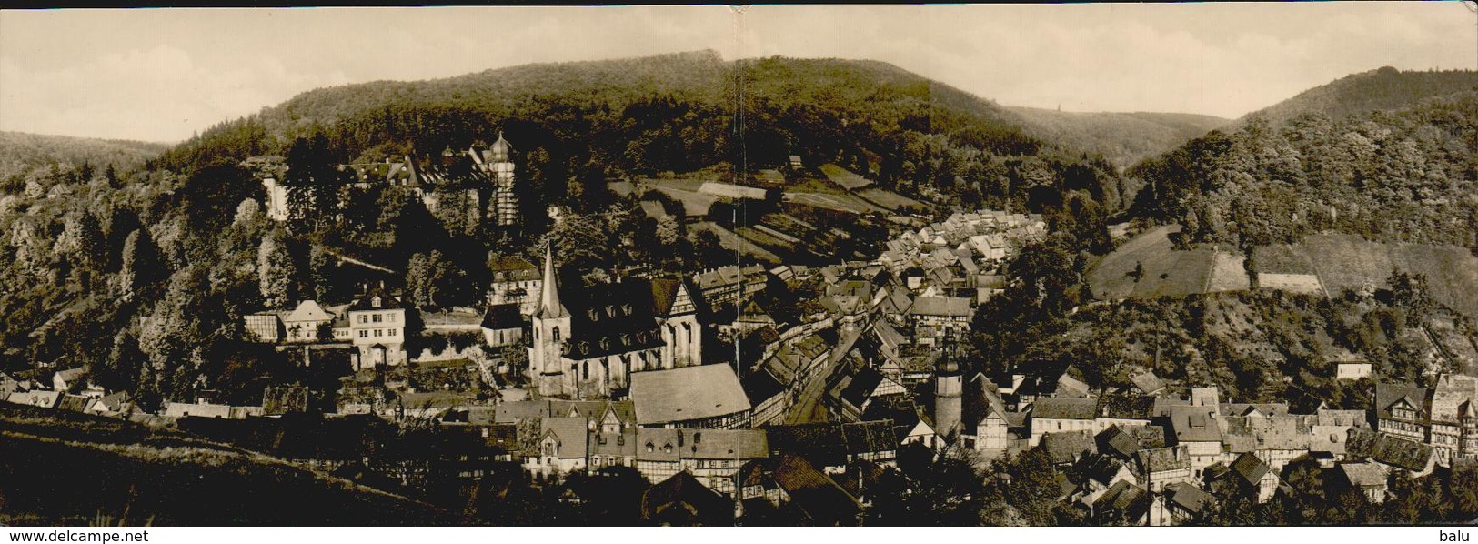 AK SW Stolberg Harz 1961 Gefaltete Doppelkarte 29,5 X 10,3 Cm, Beschrieben 1962, 2 Scans, VEB Bild Und Heimat, Faltkarte - Stolberg (Harz)