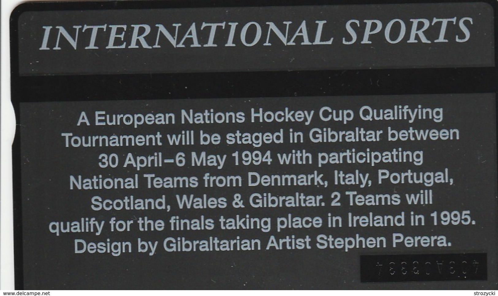 Gibraltar - European Hockey Championship Collectors Ed. - Gibraltar