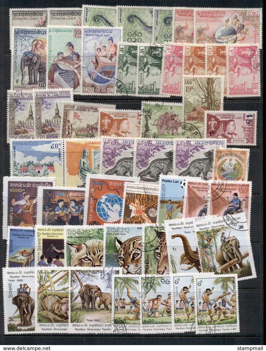 Asia, Laos 1960's On Assorted Oddments, Blocks & Singles, Most CTO 11 Scans - Collections (without Album)