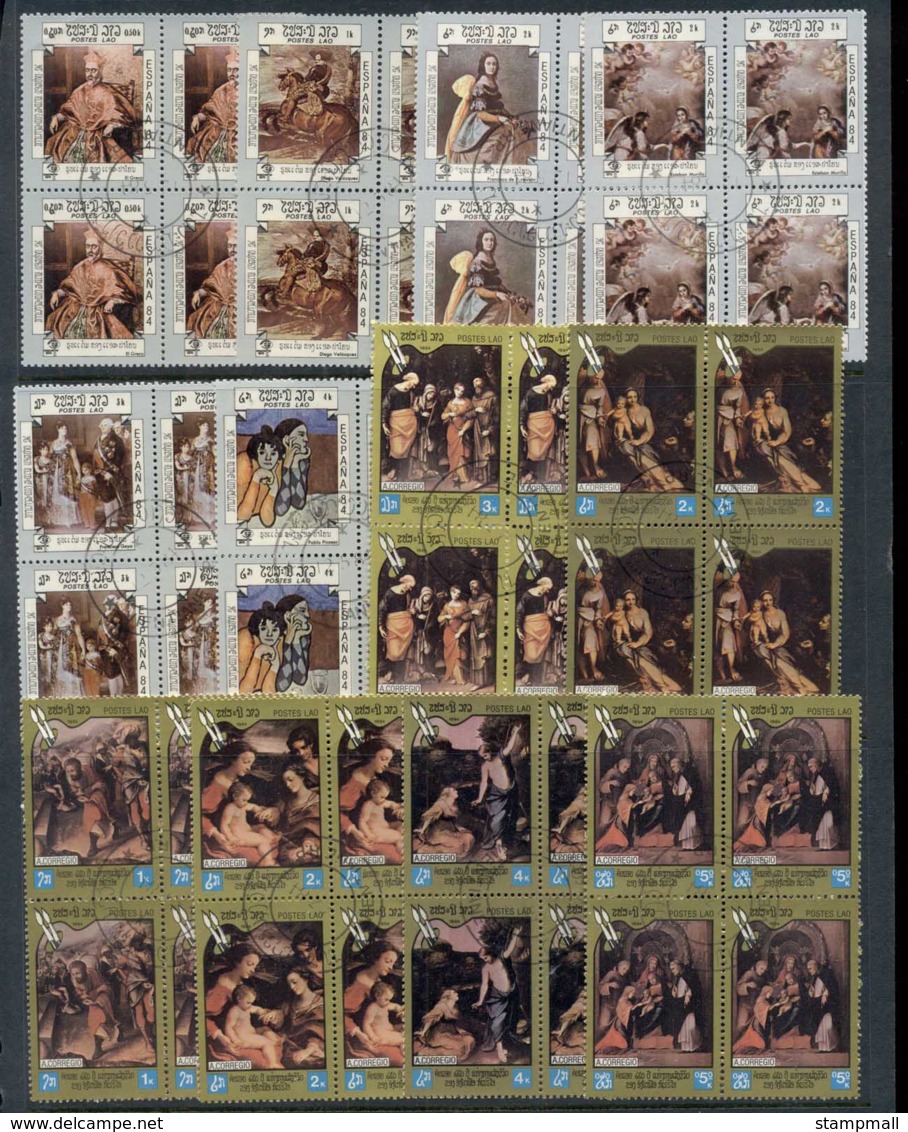 Asia, Laos 1960's On Assorted Oddments, Blocks & Singles, Most CTO 11 Scans - Collections (without Album)