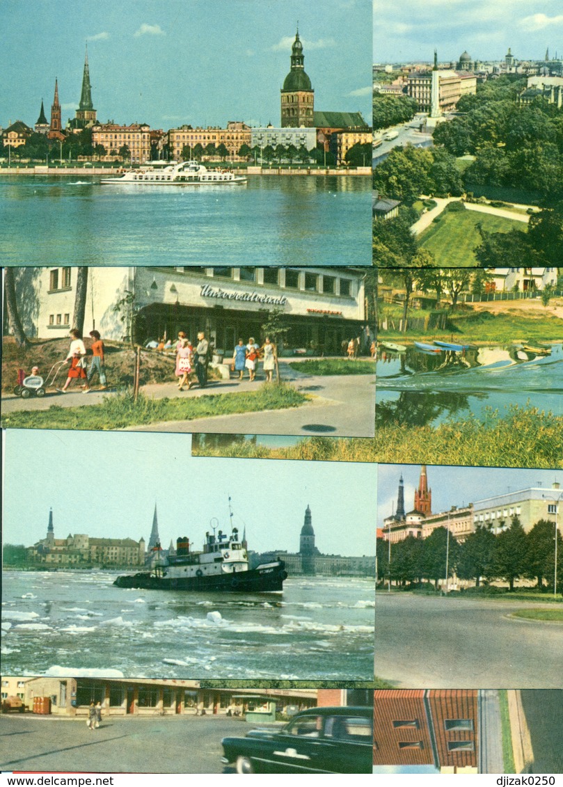 Latvia 1963 (Soviet Occupation). Set Of 16 Postcards "Riga". - Latvia