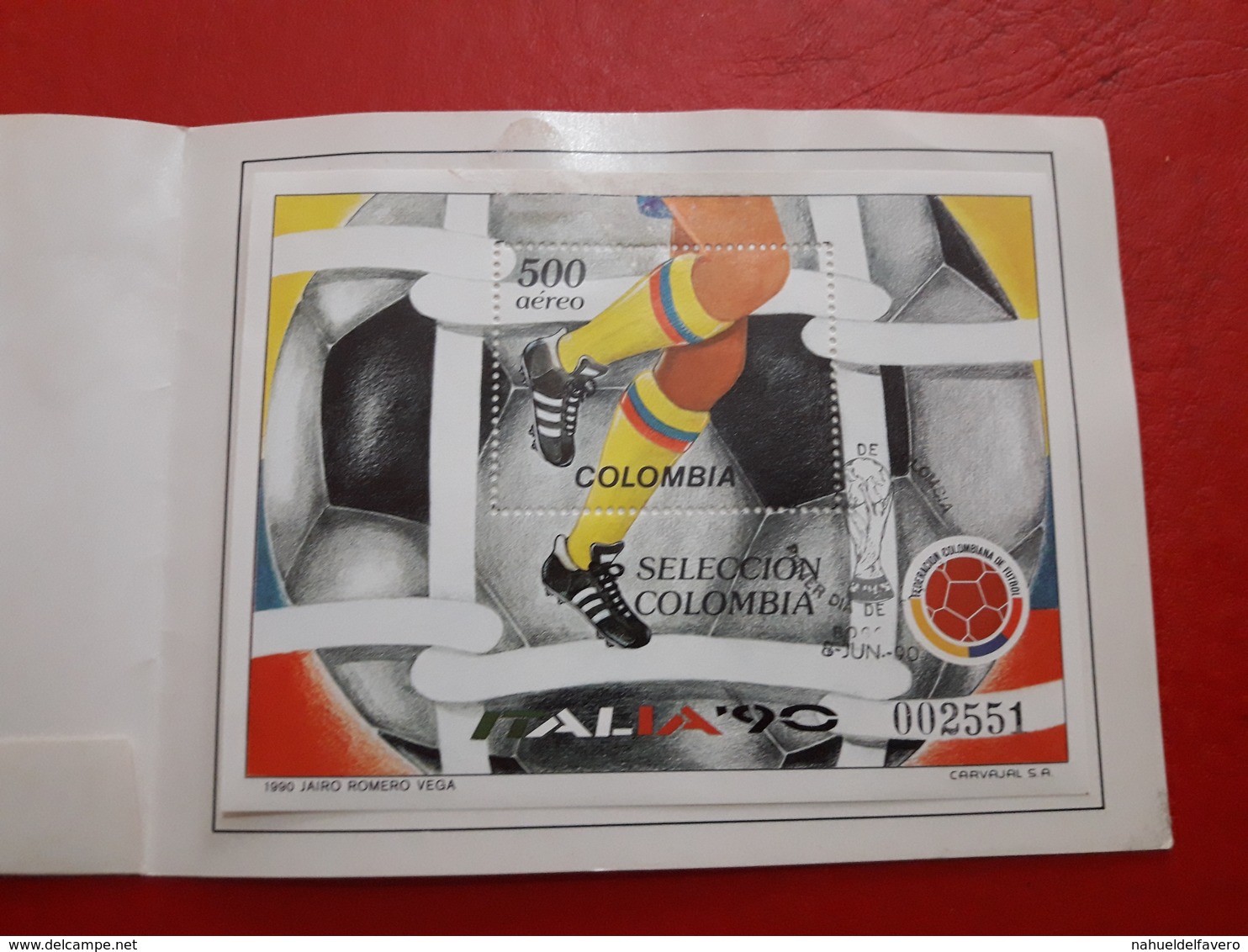 La Colombie Une Brochure Avec Bloc Un Football Italia 90 - 1990 – Italia