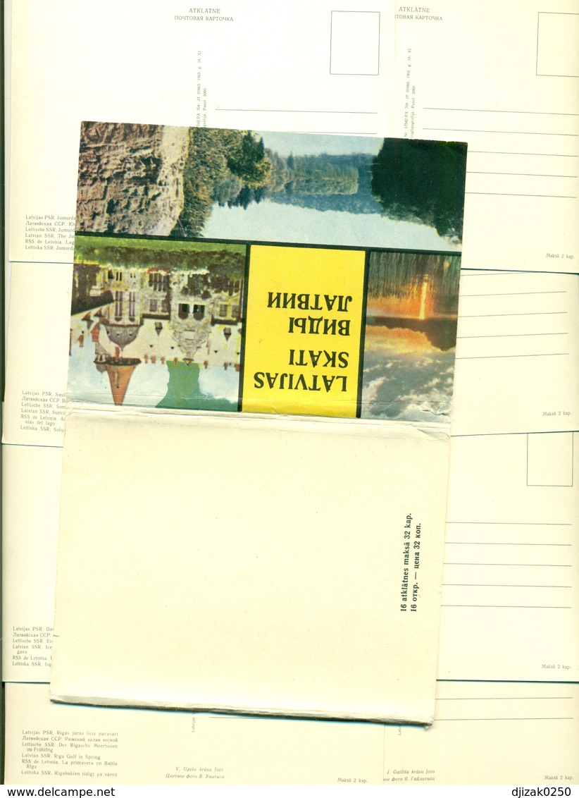 Latvia 1963 (Soviet Occupation). Set Of 16 Postcards "Views Of Latvia". - Latvia