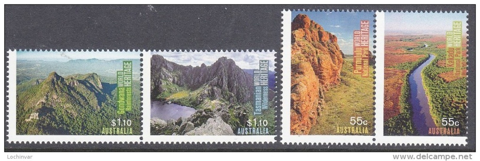 AUSTRALIA, 2010 WORLD HERITAGE 4 MNH - Mint Stamps