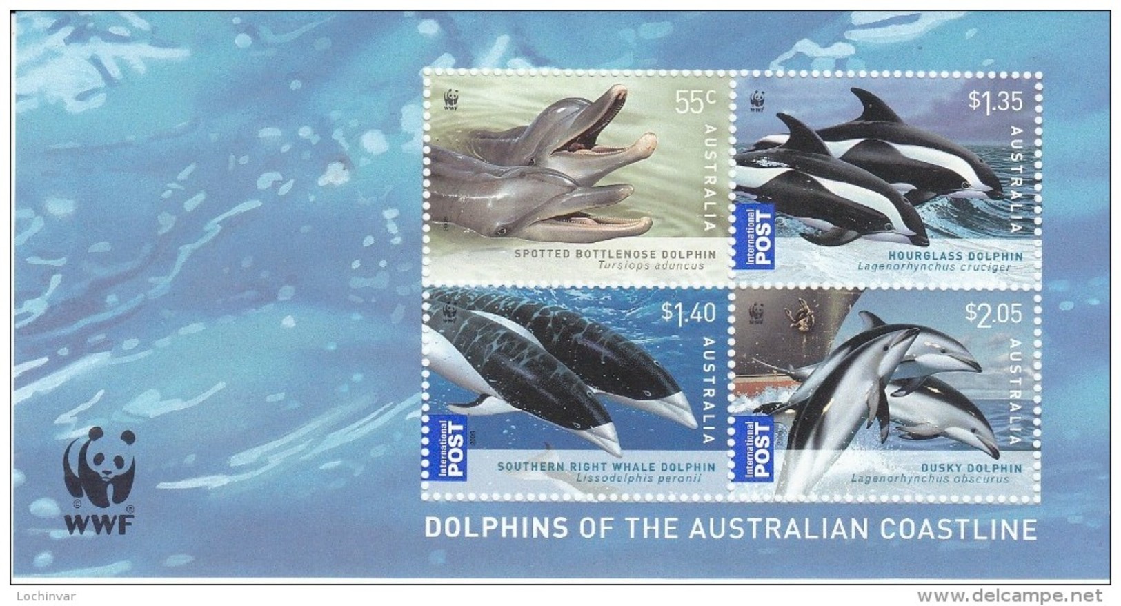 AUSTRALIA, 2009 WWF DOLPHINS MINISHEET MNH - Mint Stamps