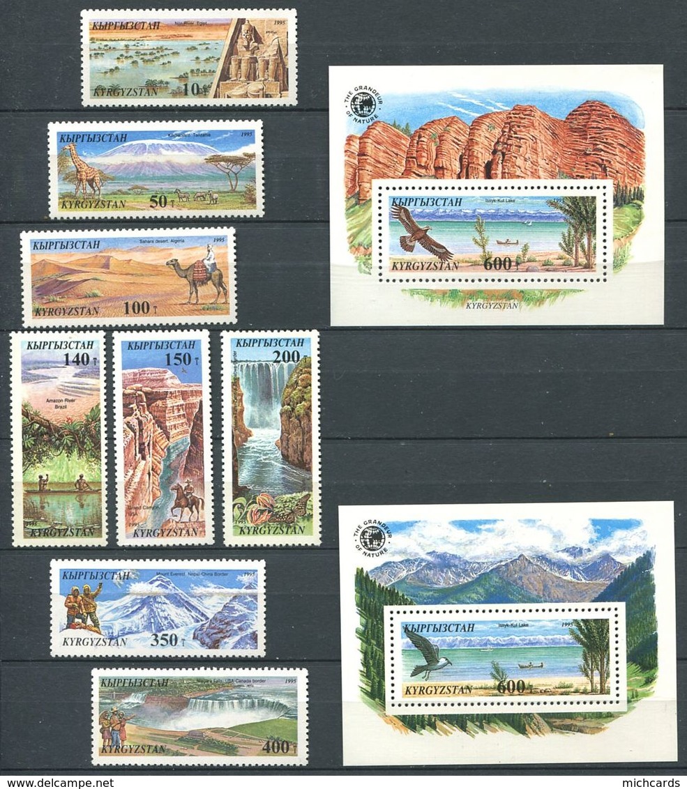 241 KIRGHIZSTAN 1995 - Yvert 58/65 BF 10/11 - Parc National Du Monde - Neuf ** (MNH) Sans Trace De Charniere - Kirghizistan