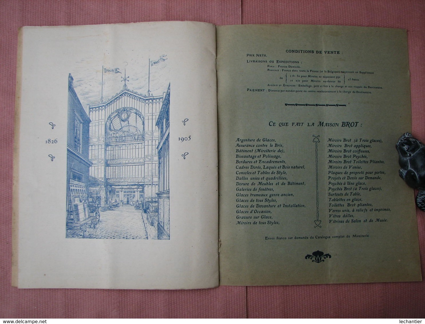 Miroir Brot Catalogue 1905 Nombreux Clichés, Miroir,psychés,coiffeuses,etc Superbe - 1900 – 1949