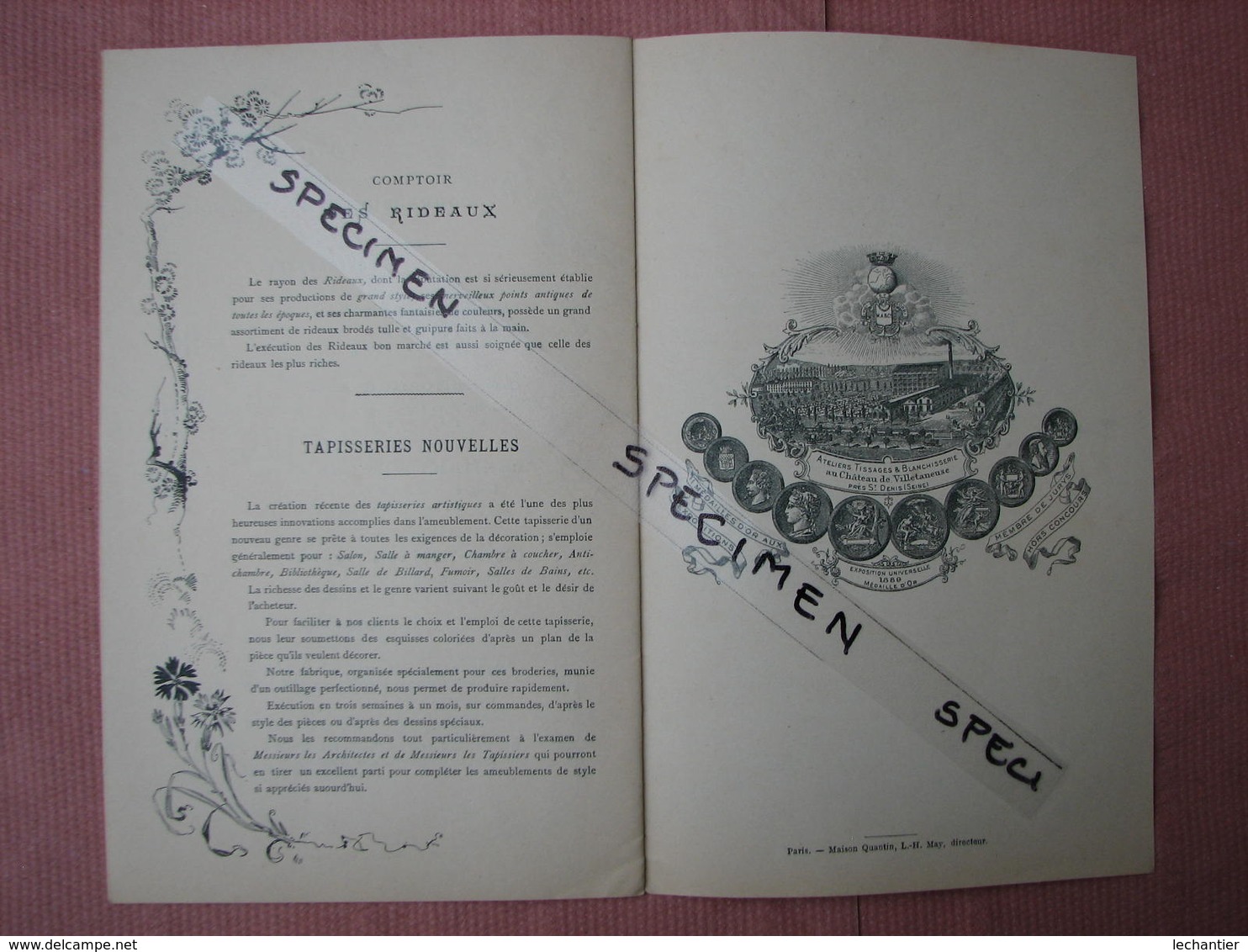 Grande Maison De Blanc 1890 Catalogue, Gants,Eventails,Ombrelles,Toiles,Superbe Doc. Rare. - Textile & Vestimentaire