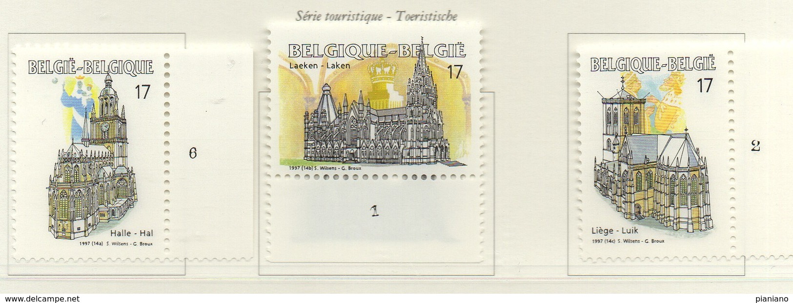 PIA - BELGIO  - 1997 : Turismo - Chiese E Basiliche - (Yv  2712-14) - Cristianesimo