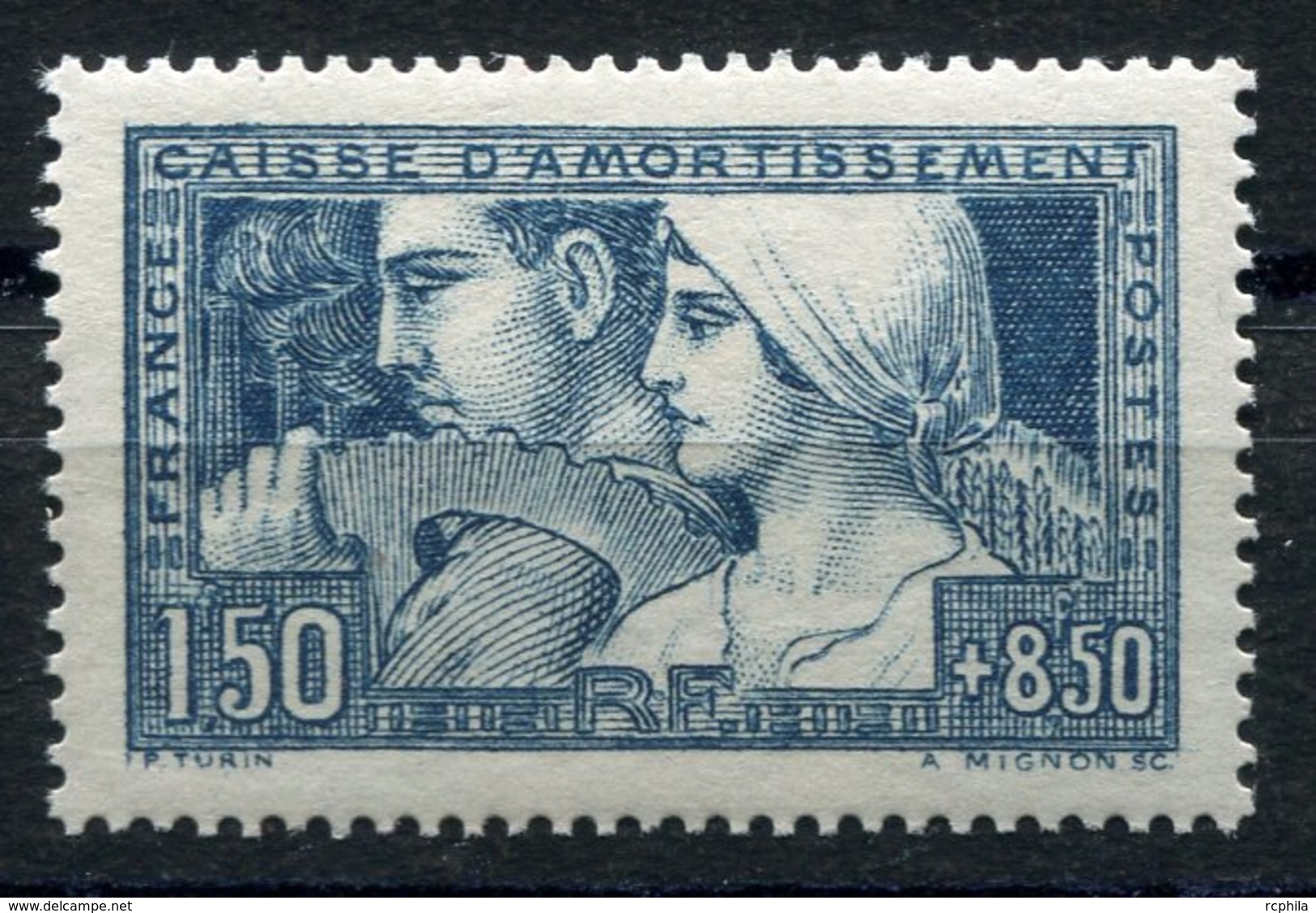 RC 10620 FRANCE N° 252 CAISSE D'AMORTISSEMENT LE TRAVAIL ETAT III COTE 180€ NEUF * TB - Unused Stamps