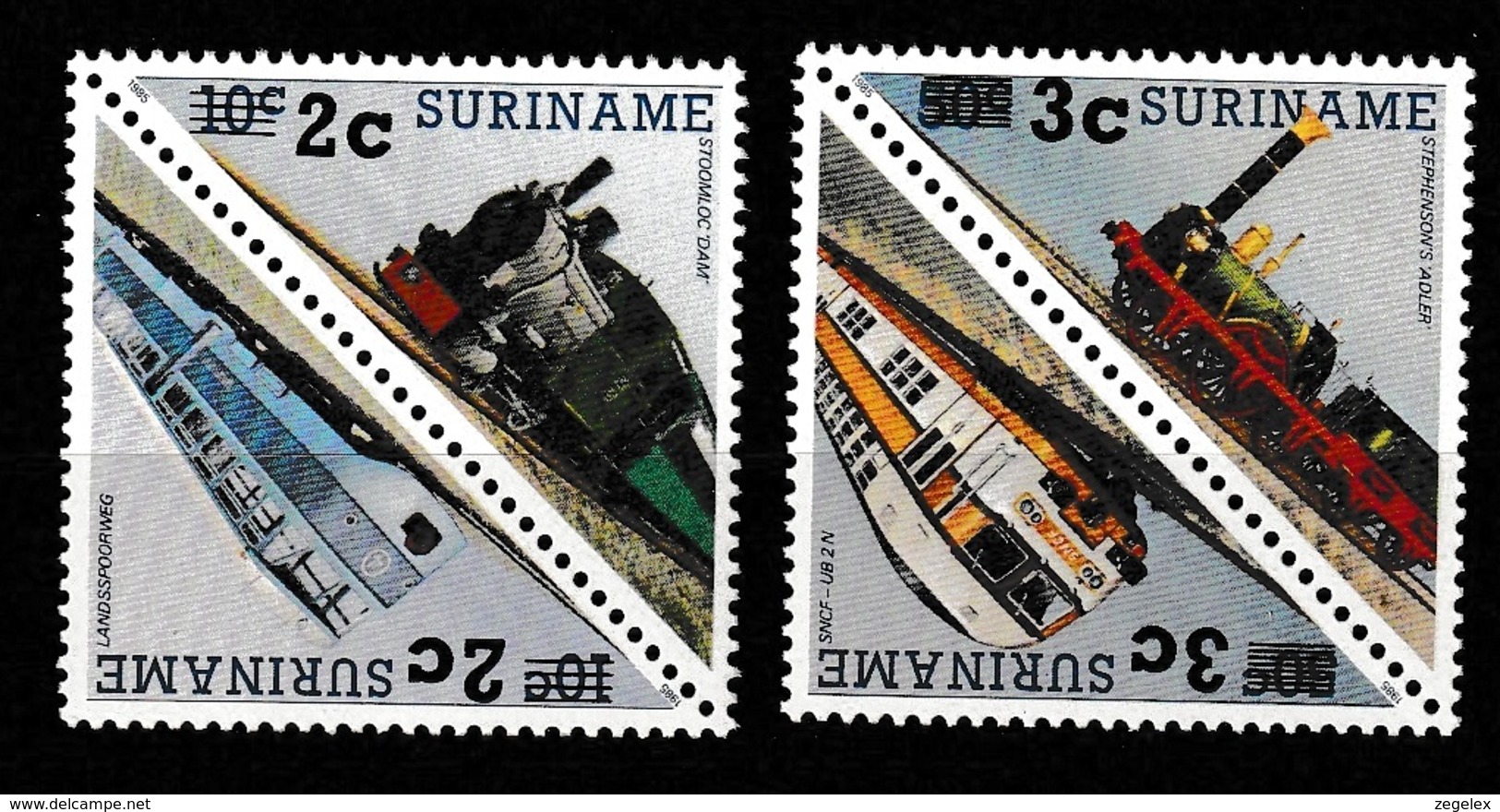 Suriname 1991 Zegels 1985 Met Opdruk MNH/**/Postfris - Suriname