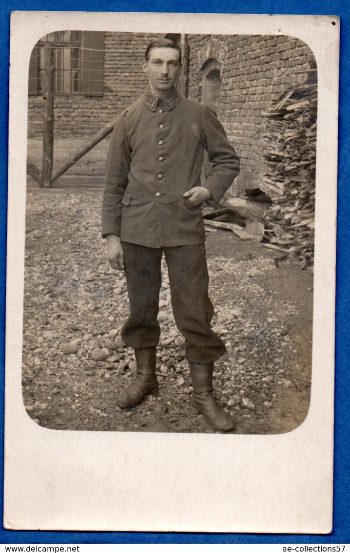 Carte Photo -- Soldat Français Du 21 RI  -  Prisonnier - War 1914-18