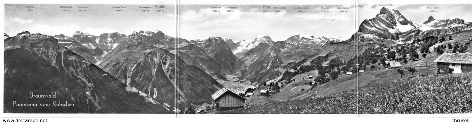 Braunwald Panoramakarten 3 Bild - Braunwald