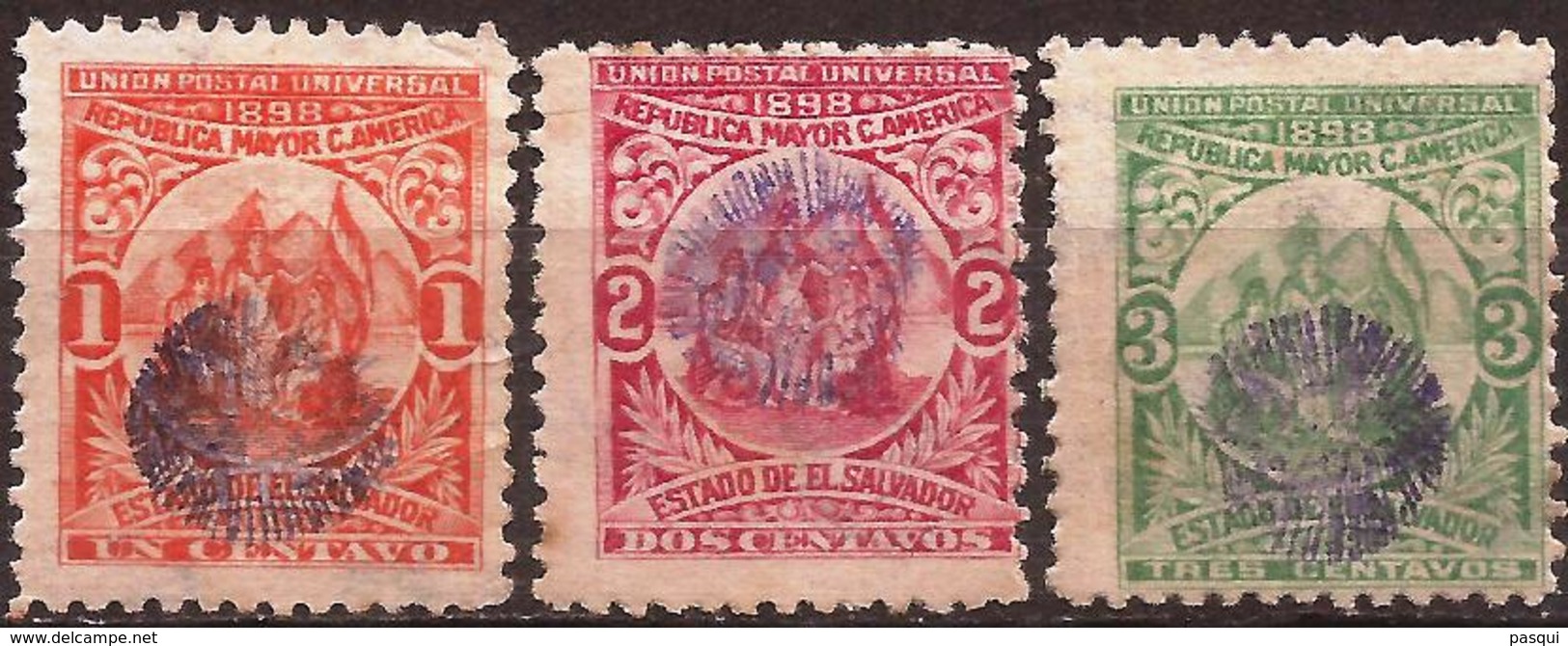 El Salvador - Fx. 3274 - Yv. 254/A/5 - Sobrecarga Violeta "sol" (tipo II) No Emitidos - (*) - El Salvador