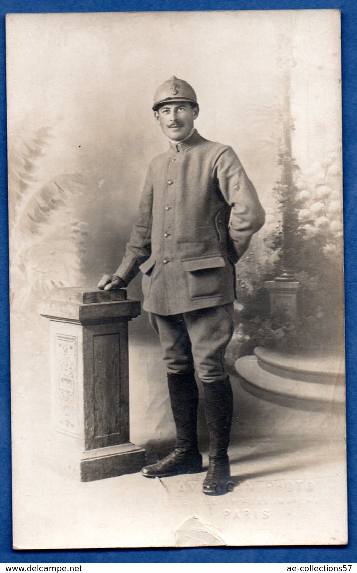 Carte Photo -- Soldat Français --  Abimée - War 1914-18