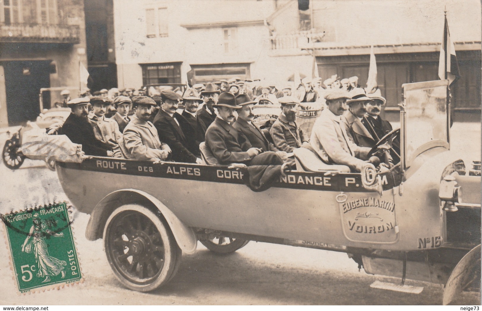 Jolie Carte Postale Photo Ancienne - Photo Lançon - Postée à Chambéry - Gros Plan D'autobus - Eugène Martin - Voiron - Autres & Non Classés