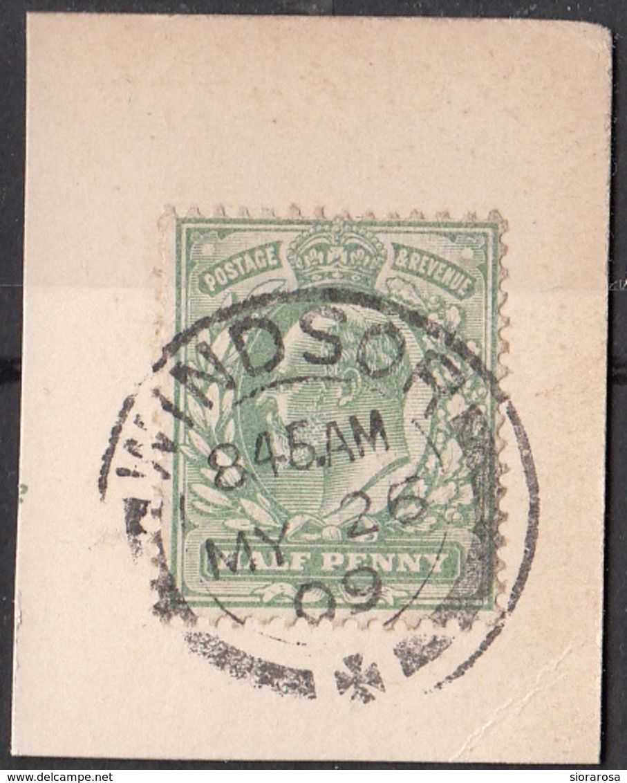Regno Unito 1902 Sc. 127 King Edward VII Su Frammento On Paper Used - Usati