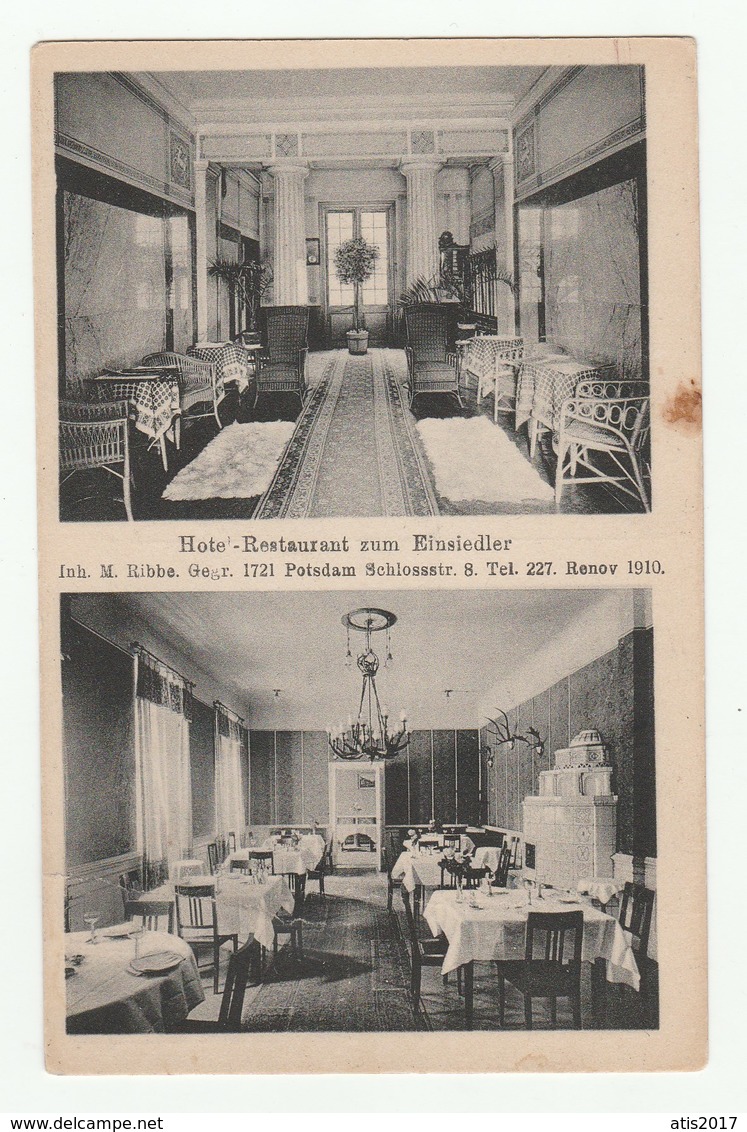 POTSDAM - Hotel-Restaurant Zum Einsiedler - 2 Views - CPA 1910s - Potsdam