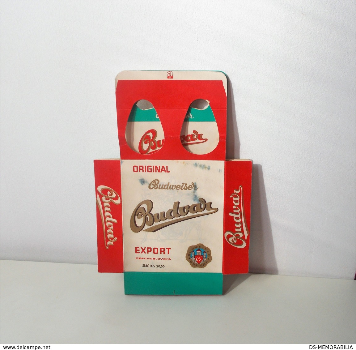 VINTAGE ORIGINAL BUDWEISER BUDWAR CARDBOARD BOX CZECHOSLOVAKIA EXPORT BEER - Bière