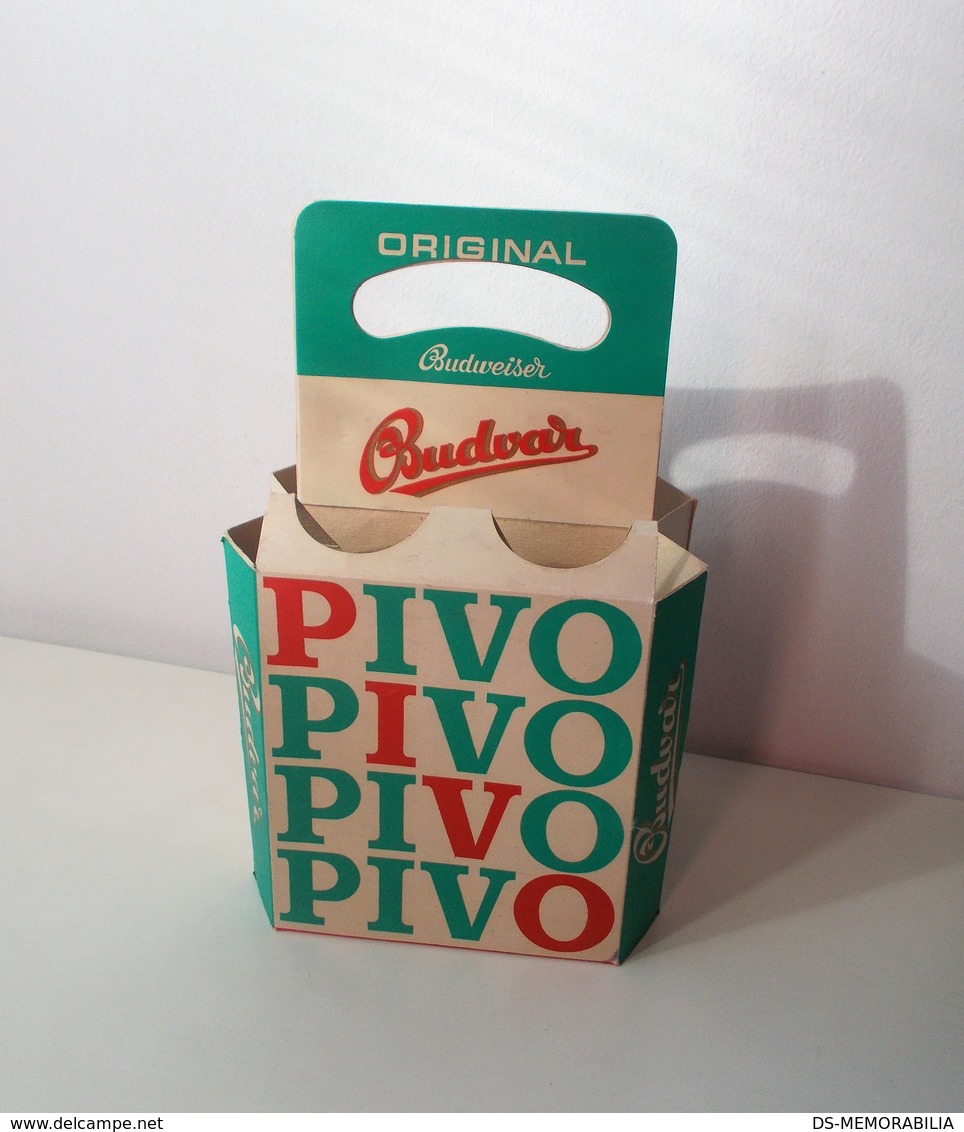 VINTAGE ORIGINAL BUDWEISER BUDWAR CARDBOARD BOX CZECHOSLOVAKIA EXPORT BEER - Bière