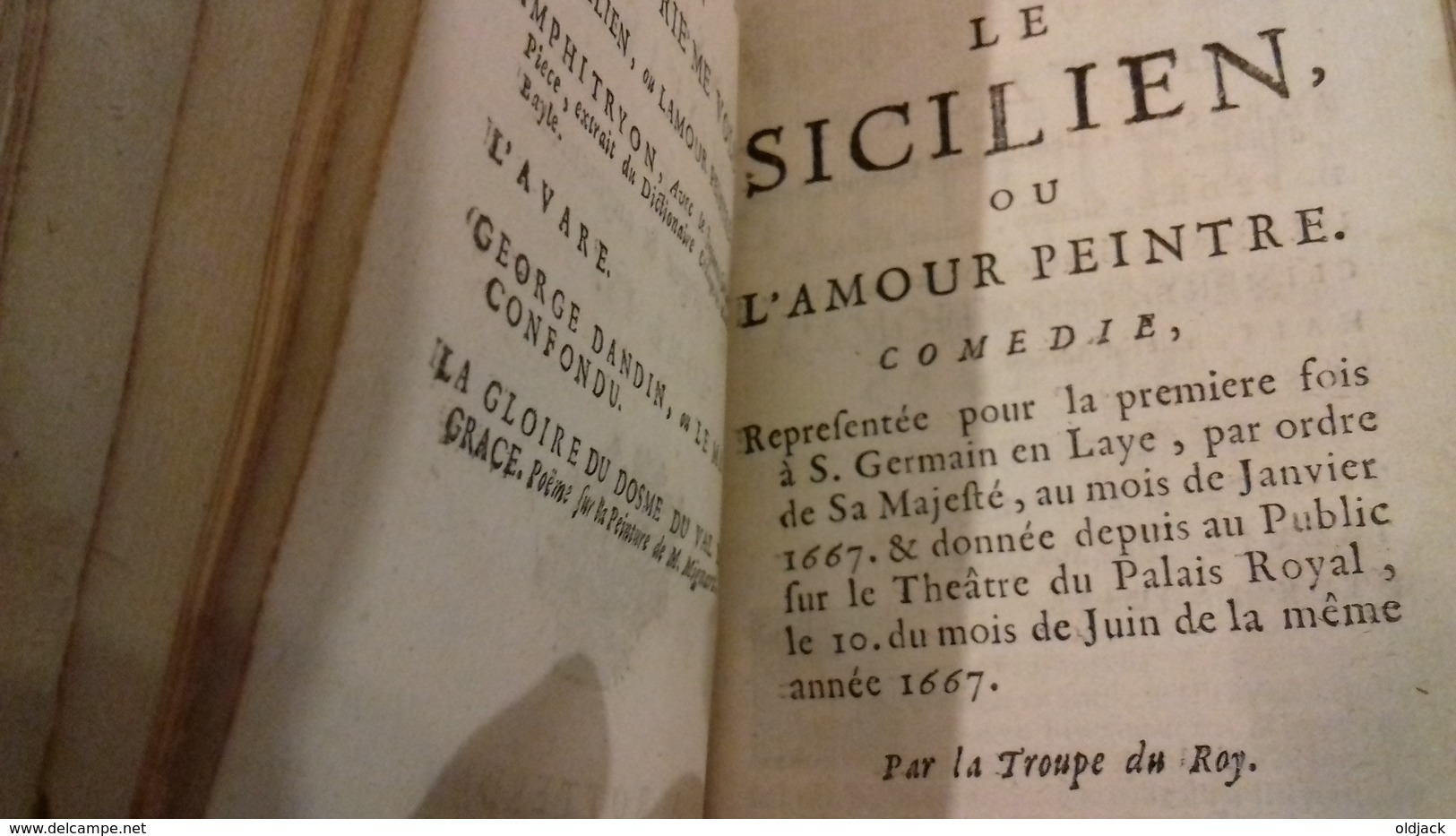 Les plaisirs de l'isle enchantée.Fêtes galantes, faites par le roi à Versailles le 7 mai 1664. MOLIÈRE(vers1700) (col1e)