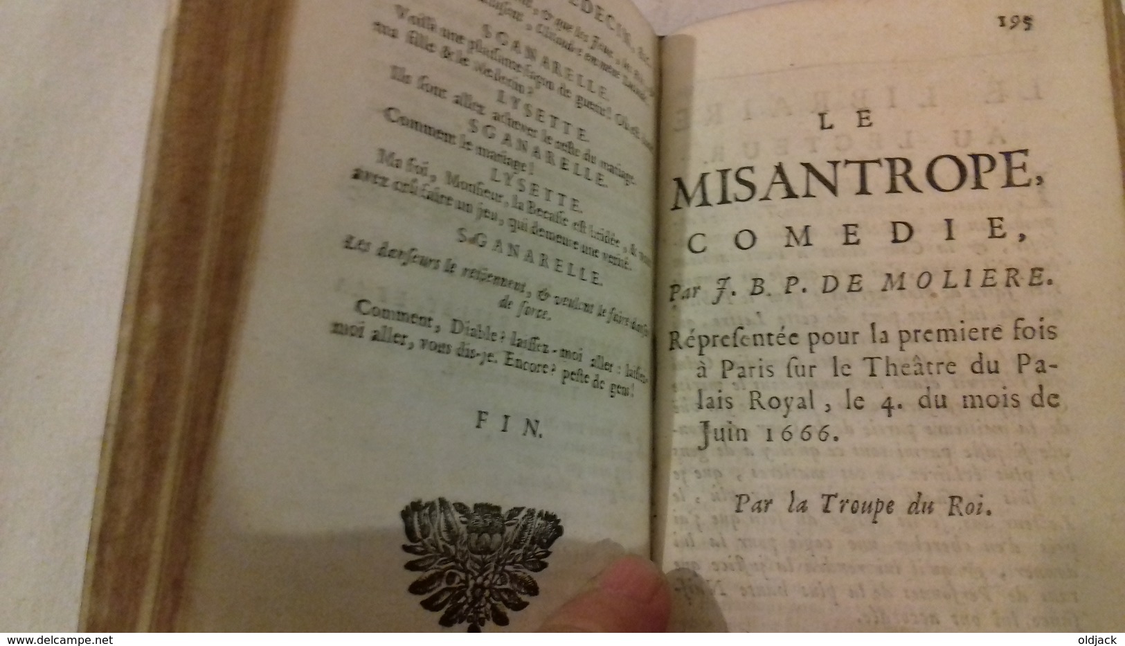 Les plaisirs de l'isle enchantée.Fêtes galantes, faites par le roi à Versailles le 7 mai 1664. MOLIÈRE(vers1700) (col1e)