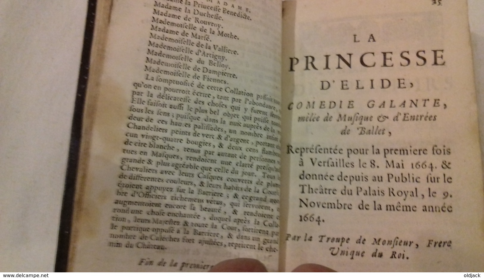 Les plaisirs de l'isle enchantée.Fêtes galantes, faites par le roi à Versailles le 7 mai 1664. MOLIÈRE(vers1700) (col1e)