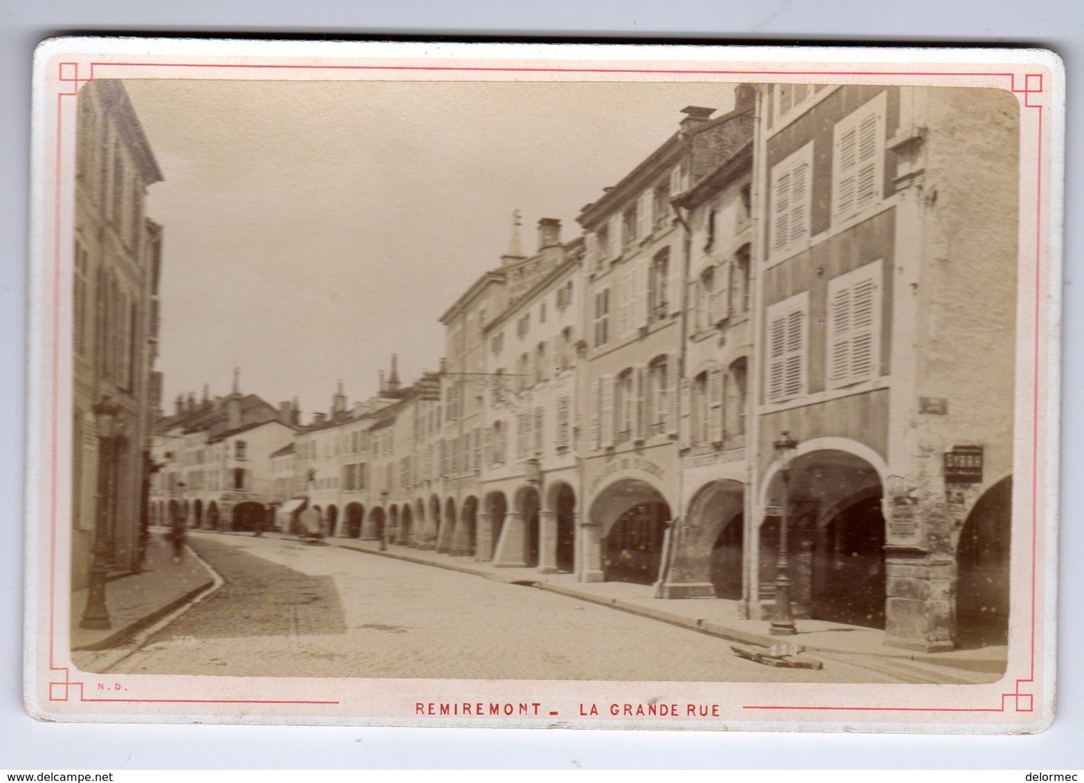 Photographie Remiremont Vosges La Grande Rue Pub Byrrh Librairie Leduc Arcades - Anciennes (Av. 1900)