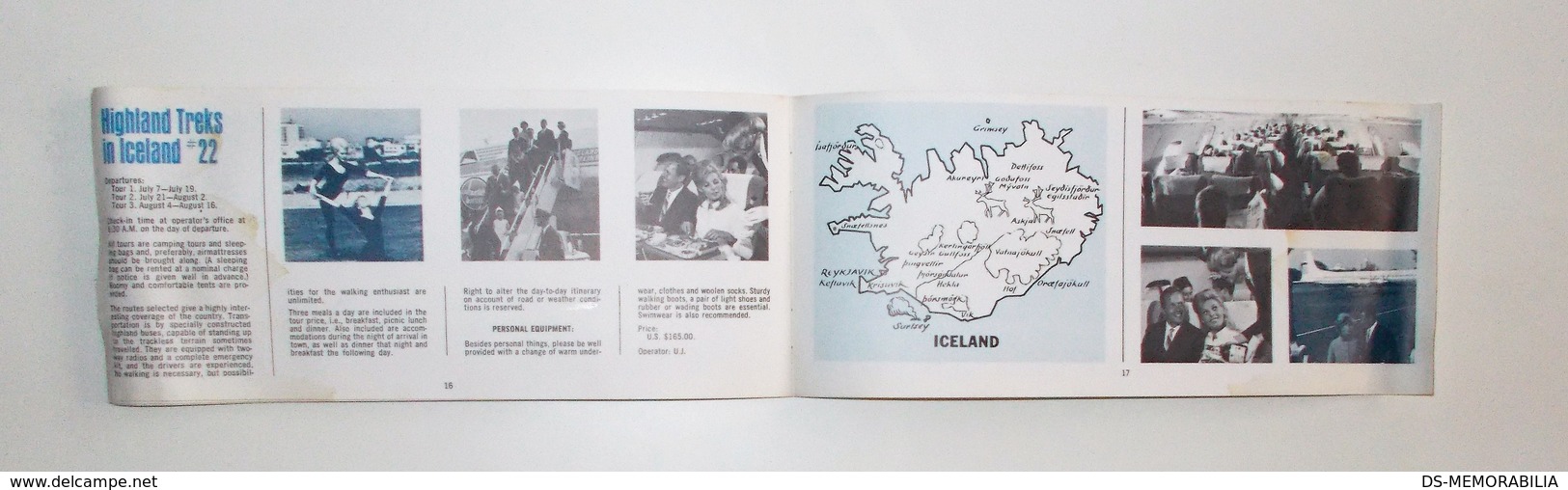 LOFTLEIDIR ICELAND ICELANDIC AIRLINES VINTAGE PROSPECT BROCHURE - Publicités