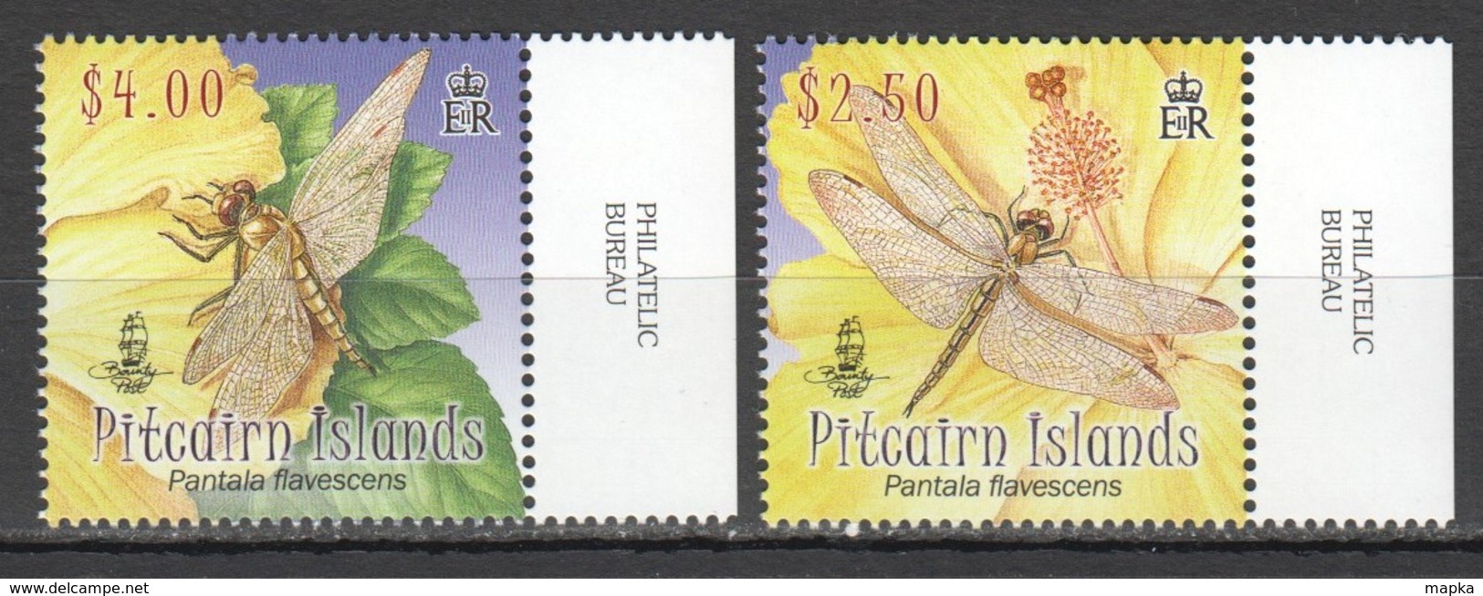 W391 PITCAIRN ISLANDS FAUNA INSECTS DRAGONFLY 1SET MNH - Other & Unclassified