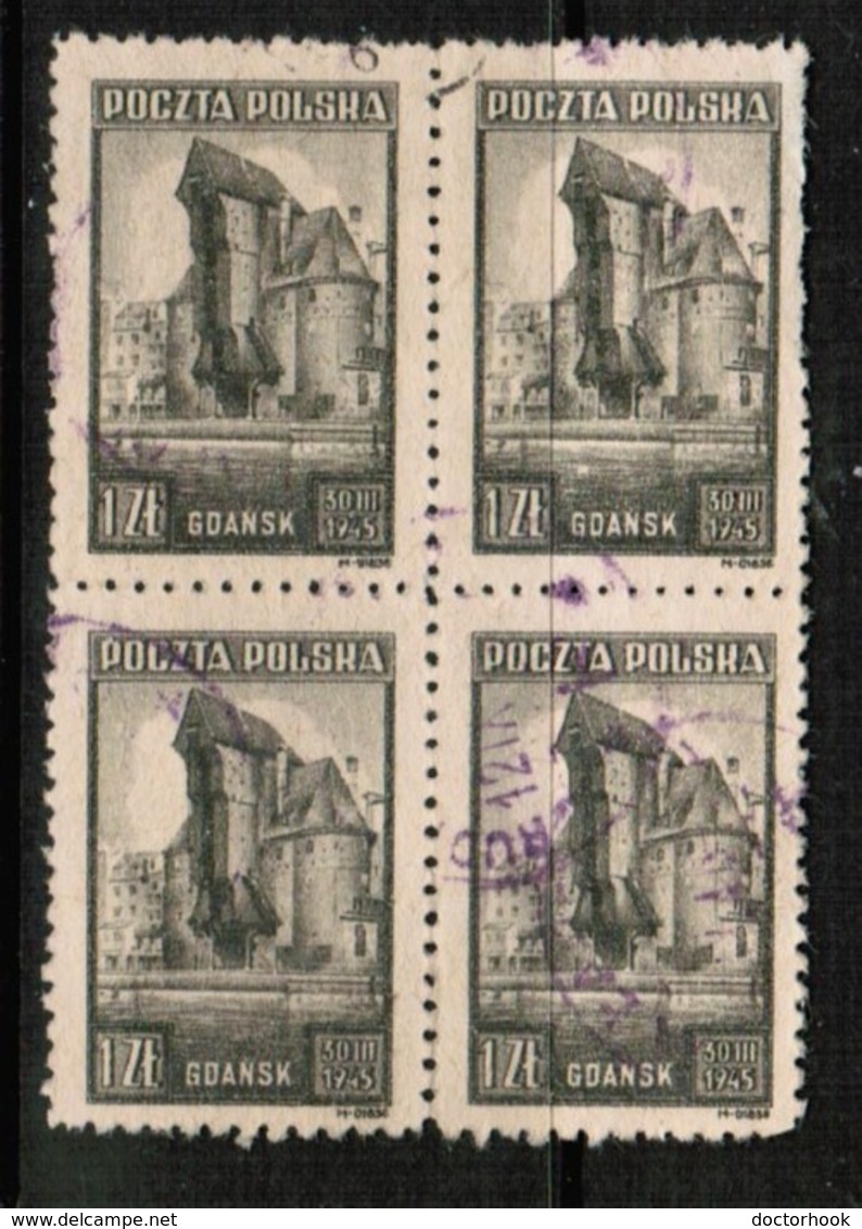 POLAND   Scott # 370 VF USED BLOCK Of 4 (Stamp Scan # 433) - Blocks & Sheetlets & Panes