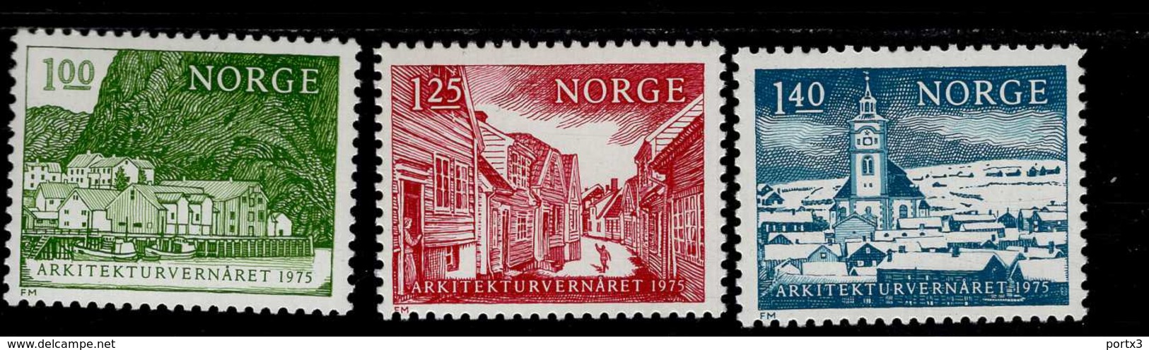 Europa Sympathieausgaben Denkmalschutzjahr Norwegen 700 - 702  MNH Neuf ** Postfrisch - Gemeinschaftsausgaben