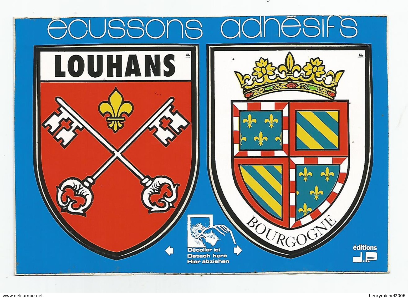 71 Saone Et Loire - Louhans Bourgogne écussons Adhésifs - Louhans