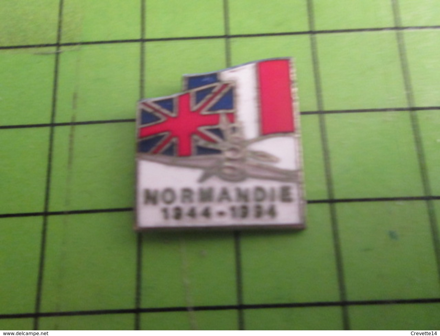 1417 Pin's Pins /  Belle Qualité Et Rare / THEME MILITARIA : D-DAY NORMANDIE 1944 HAWKER TYPHOON DRAPEAUX F GB - Army