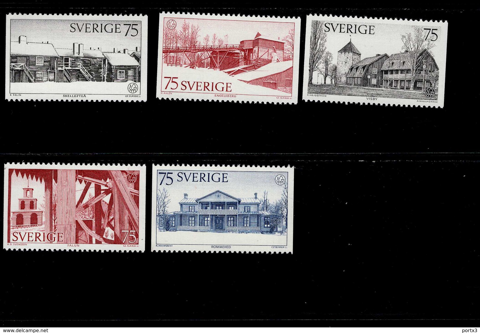 Europa Sympathieausgaben Denkmalschutzjahr Schweden 908 - 912 MNH Neuf ** Postfrisch - Gemeinschaftsausgaben