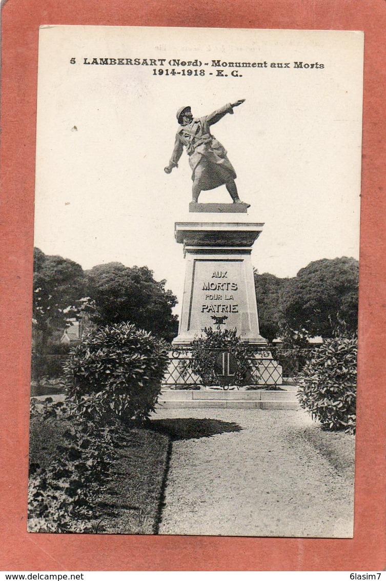 CPA - LAMBERSART (59) - Aspect Du Monument Aux Morts Dans Les Années 20 - Lambersart