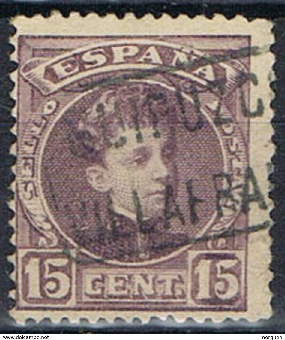 Sello 15 Cts Alfonso XIII Cadete, Carteria VILLAFRANCA (Guipuzcoa) Num 245 º - Usados