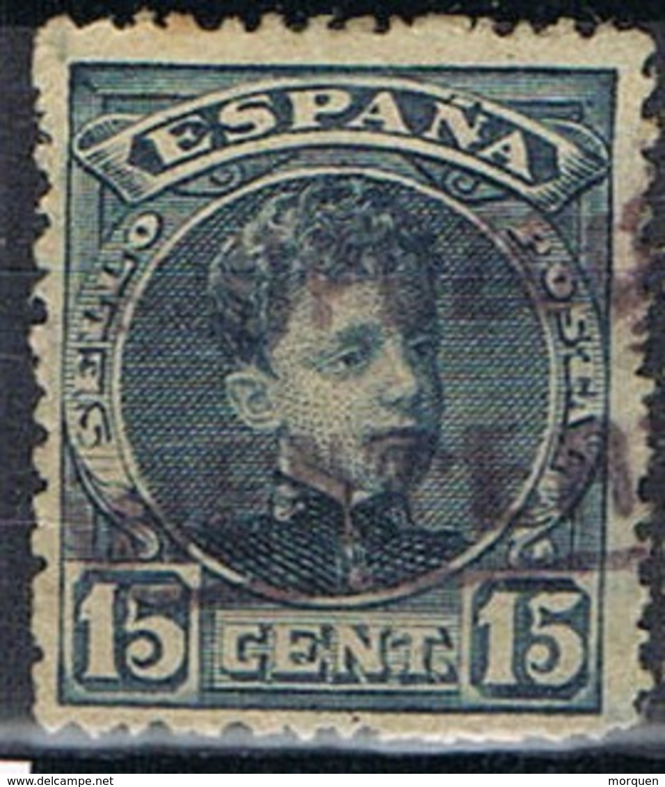 Sello 15 Cts Alfonso XIII Cadete, Carteria RENTERIA (Guipuzcoa) Num 244 º - Usados