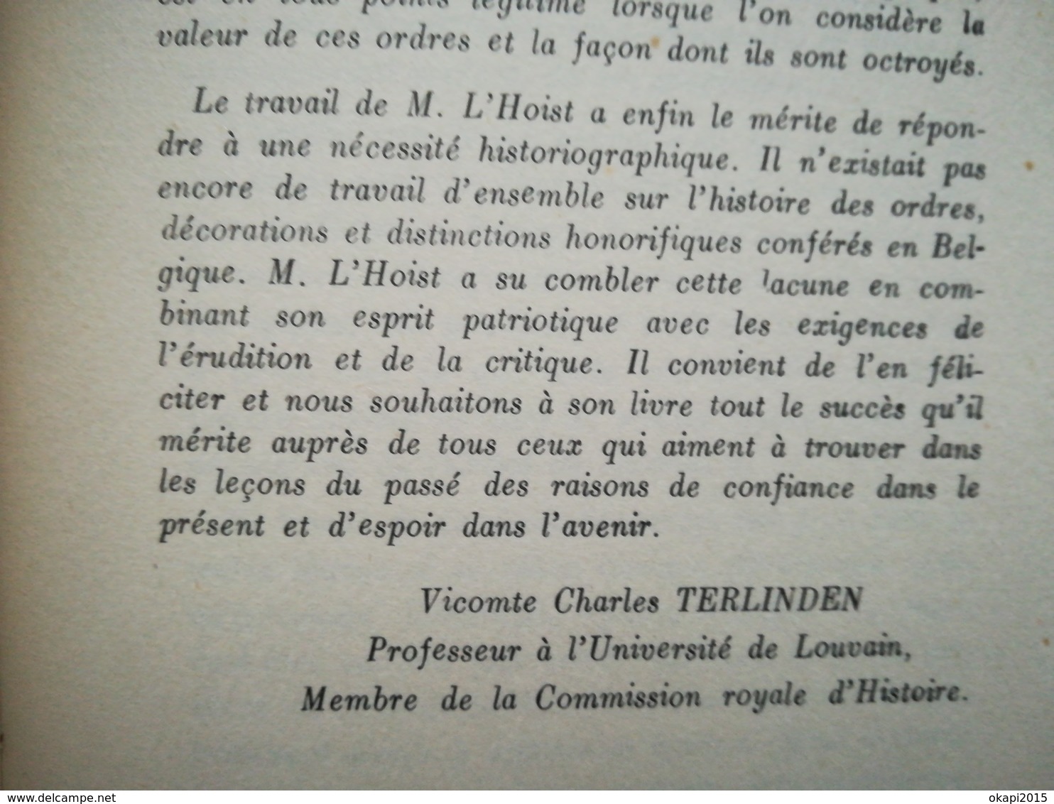 DE LA TOISON D OR À L ORDRE DE LEOPOLD  II   HISTOIRE DES ORDRES DÉCORATIONS  DISTINCTIONS  EN BELGIQUE -  ANNÉE 1939