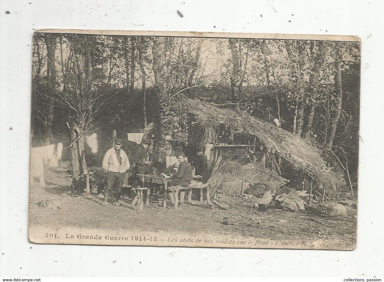 Cp ,militaria ,la Grande Guerre 1914-15 , Les Abris De Nos Soldats Sur Le Front ,voyagée 1915 - Oorlog 1914-18