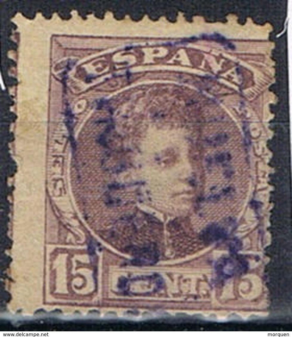 Sello 15 Cts Alfonso XIII Cadete, Carteria TRIGUEROS (Huelva) Num 245 º - Usados