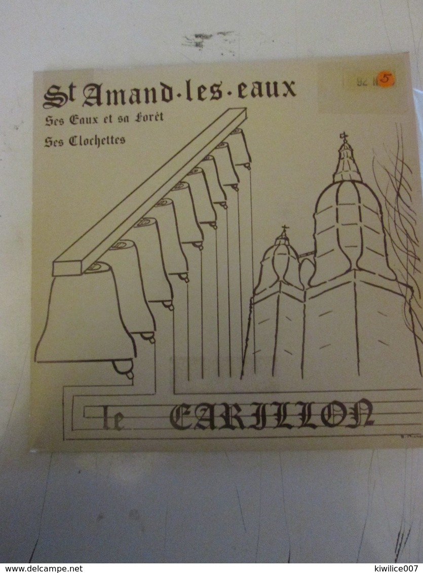 45 Tours SAINT-AMAND-LES-EAUX Carillon Carilloneur   Alfred Dubois  Bernard Michel   Gilles Lerouge P Tit Quinquin Biaux - Comiques, Cabaret