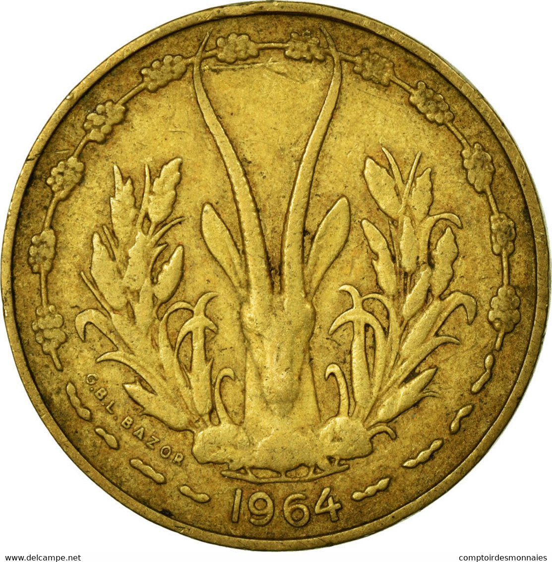 Monnaie, West African States, 10 Francs, 1964, TTB, Aluminum-Bronze, KM:1 - Ivoorkust