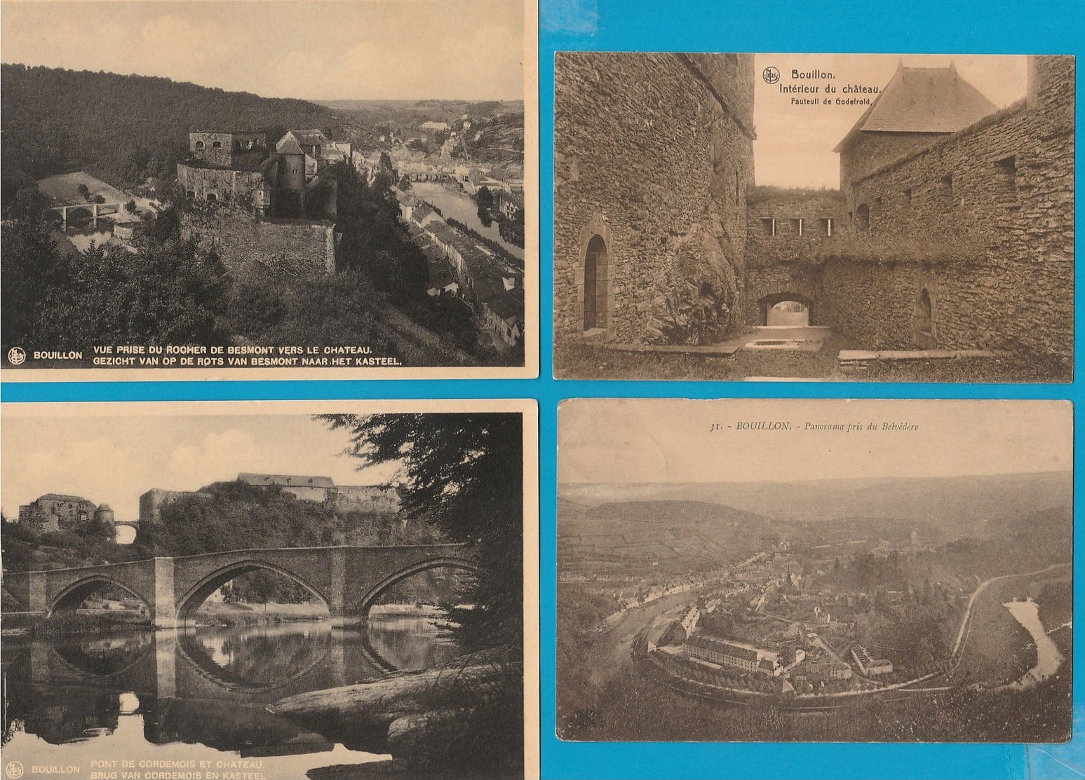 BELGIË Bouillon, Lot van 63 Postkaarten, Cartes Postales