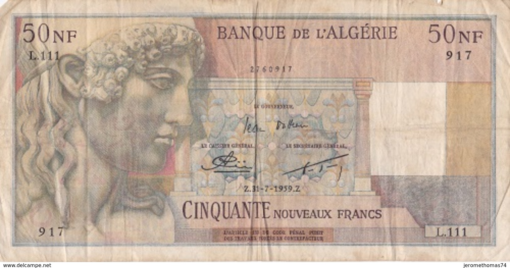 Billet 50 NF Algérie - Algérie