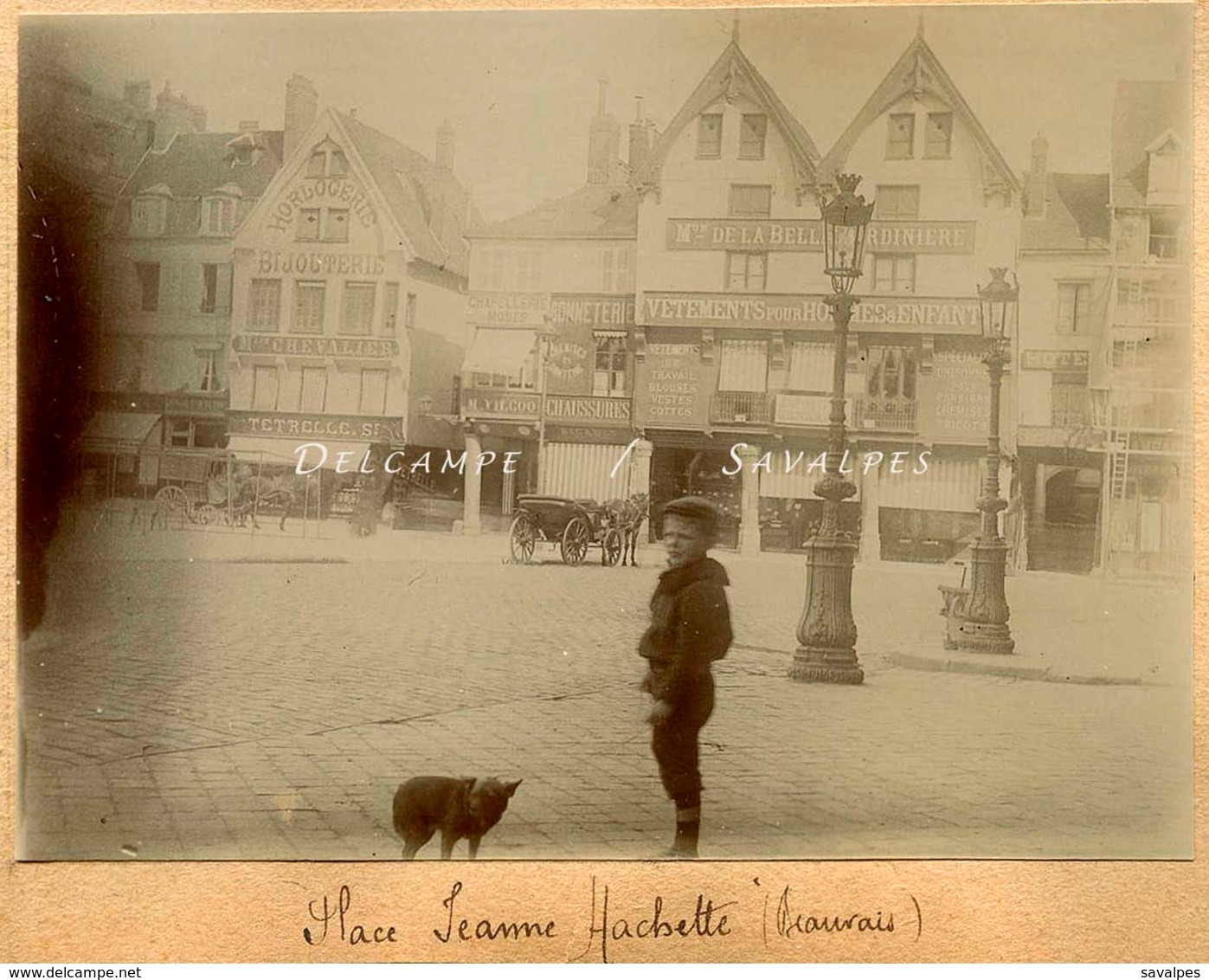 Oise 1901 * Beauvais, Place Jeanne Hachette, Lycée, église St Etienne, Palais De Justice * 5 Photos - Voir Scans - Places