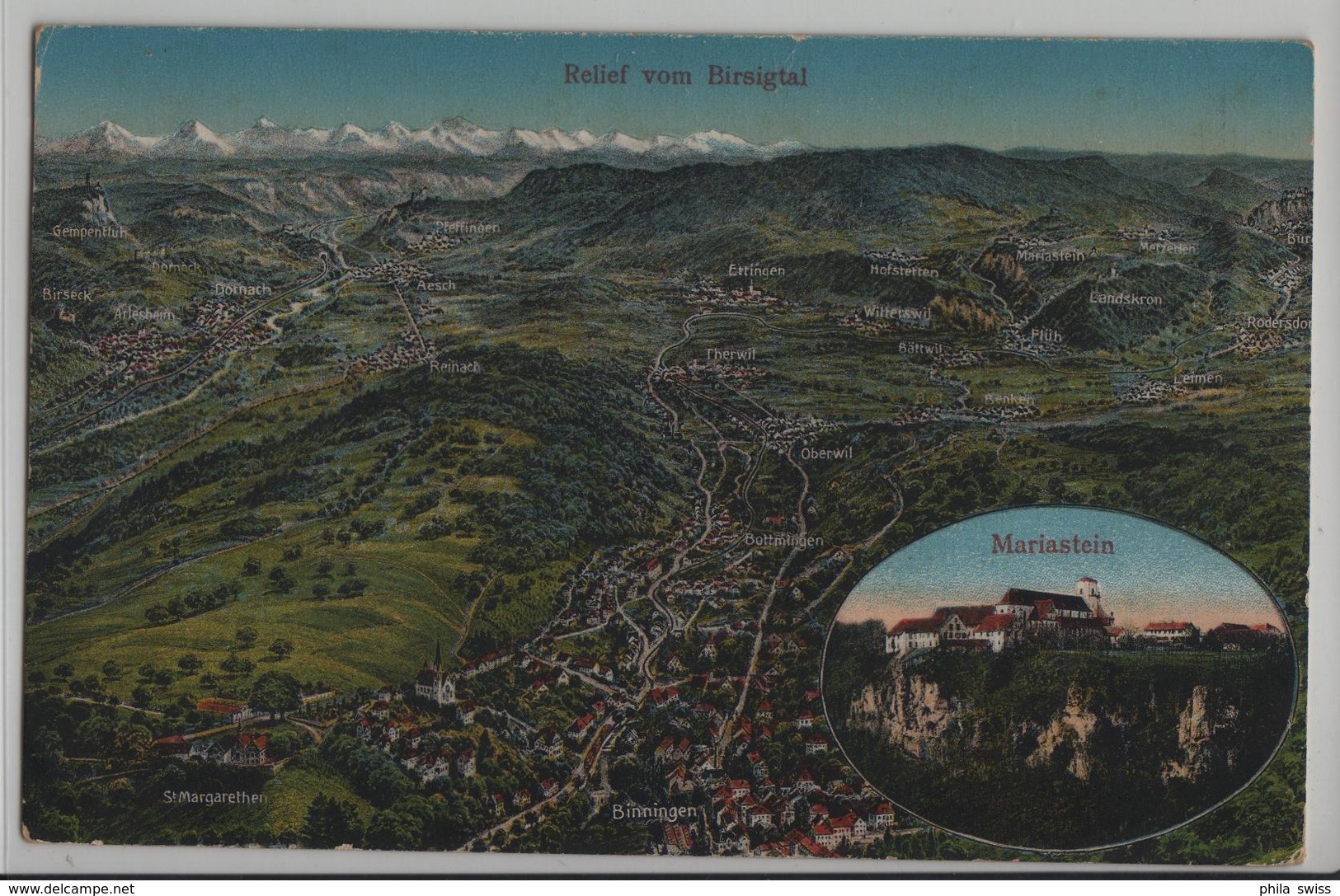 Relief Vom Birsigtal - Mariastein, Ettingen, Therwil, Flüh, Witterswil, Hofstetten, Oberwil, Bottmingen - Autres & Non Classés