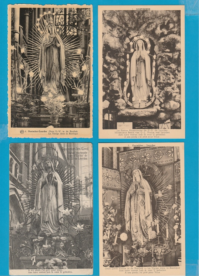 BELGIË Oostakker Lourdes, Lot van 60 Postkaarten, Cartes Postales