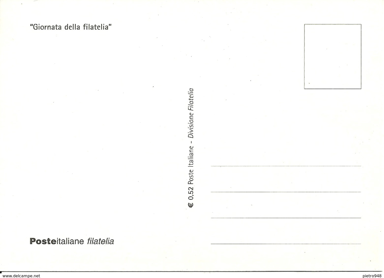 Poste Italiane, Giornata Della Filatelia "la Filatelia Nella Scuola" 2004 - Poste & Postini